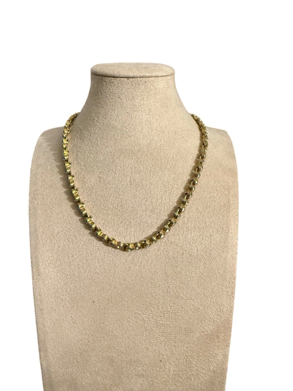 Gold Toned Crystal Tennis Necklace with clear crystals - Picture 6 of 7